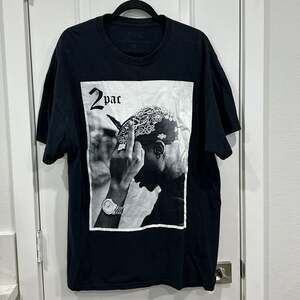 Bravado 2Pac Tupac Shakur Mike Miller Middle Finger Graphic T-Shirt